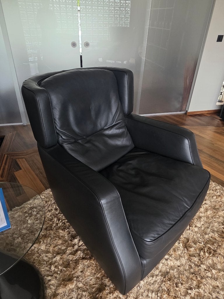 Fauteuil relax en cuir, Maison & Meubles, 75 à 100 cm, Chic, Comme neuf, Enlèvement
