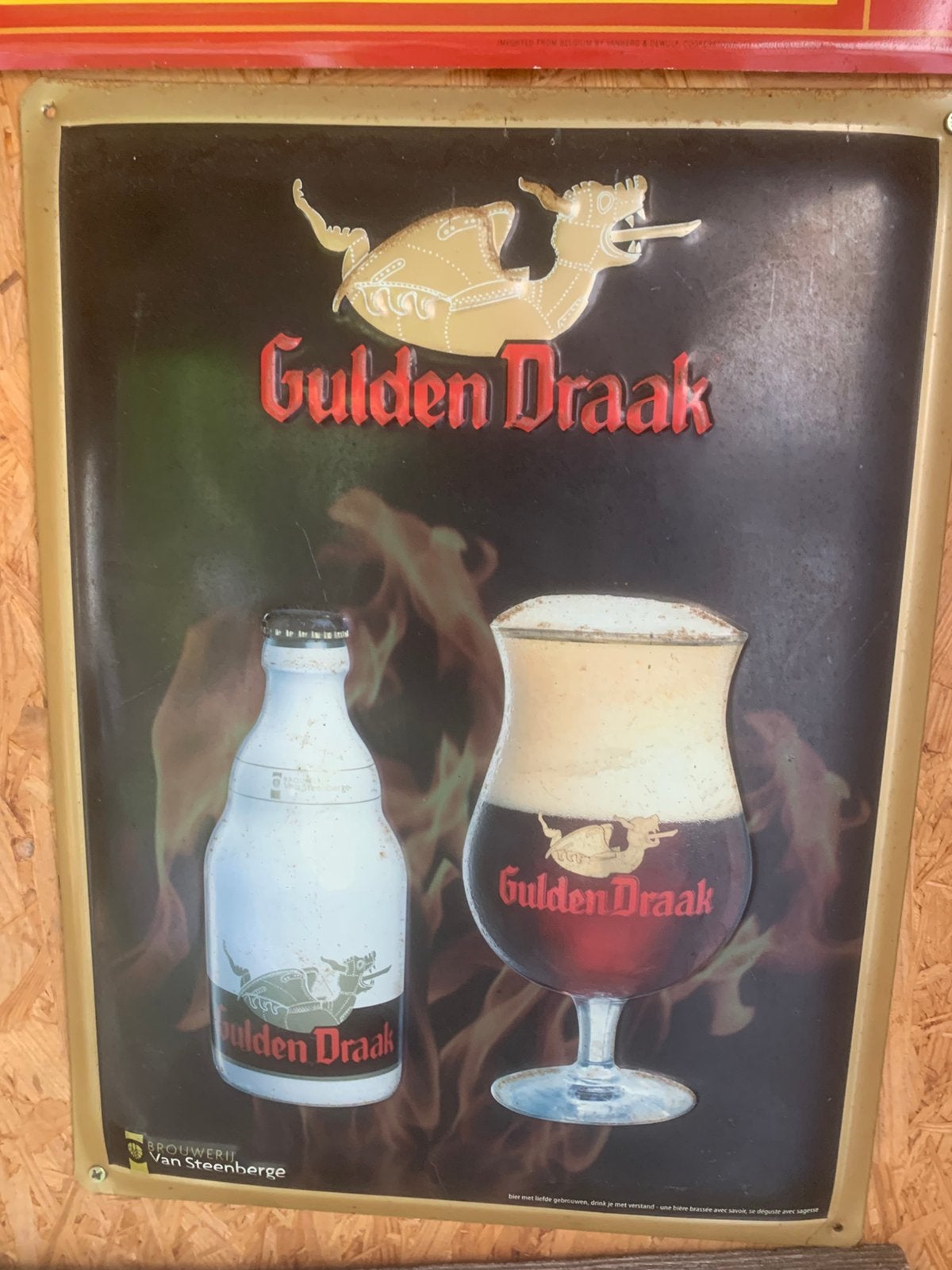 Muurbord reclamebord Brouwerij, Verzamelen, Ophalen of Verzenden, Zo goed als nieuw, Reclamebord