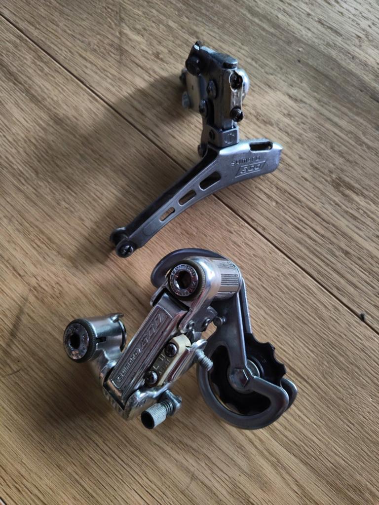 Shimano vintage racefiets groepset, Ophalen, Staal, Zo goed als nieuw, Derailleur of Ketting