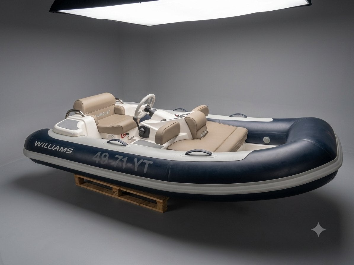 Williams 285 turbojet, Watersport en Boten, Rubberboten, Ophalen, Zo goed als nieuw, Benzine