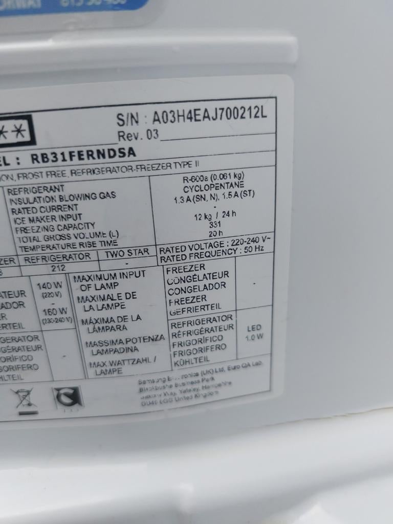 Combinatie koelkast diepvries, Elektronische apparatuur, Vriezers en Diepvrieskisten, Ophalen