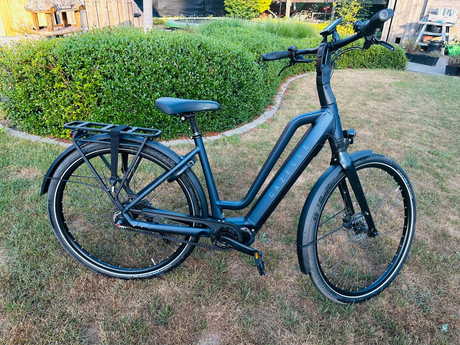 Gazelle chamonix C5, Fietsen en Brommers, Elektrische fietsen, Zo goed als nieuw, Gazelle, 47 tot 51 cm, 50 km per accu of meer
