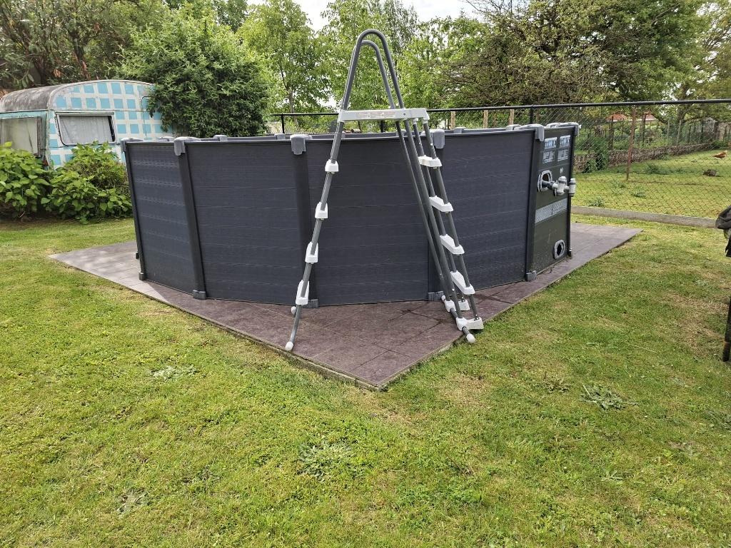 Intex Graphite zwembad Ø478 x H124 cm, Gebruikt, Rond, 300 cm of meer, Ophalen