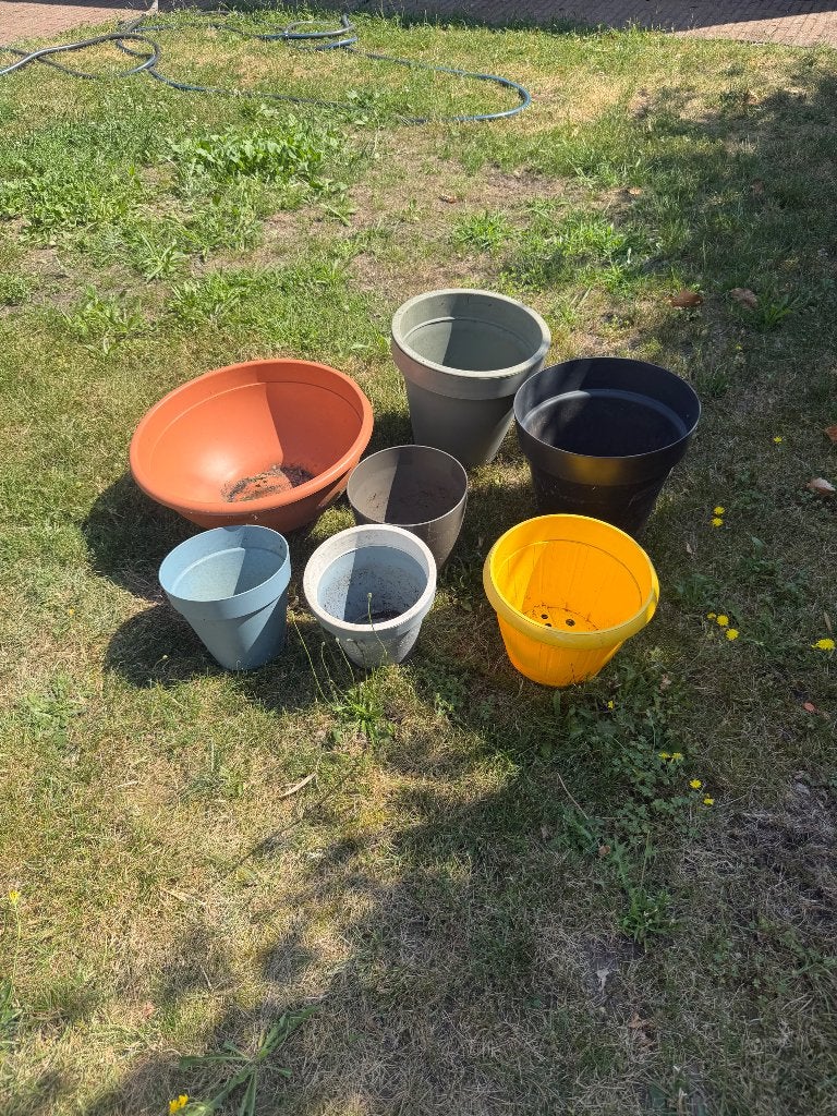 Diverse bloempotten, Tuin en Terras, Ophalen