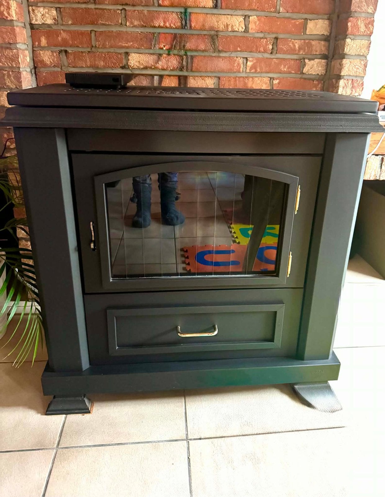 Poêle à mazout Well Straler M100 avec brûleur – 9 kW, Autres carburants, Comme neuf, Enlèvement, Autres types