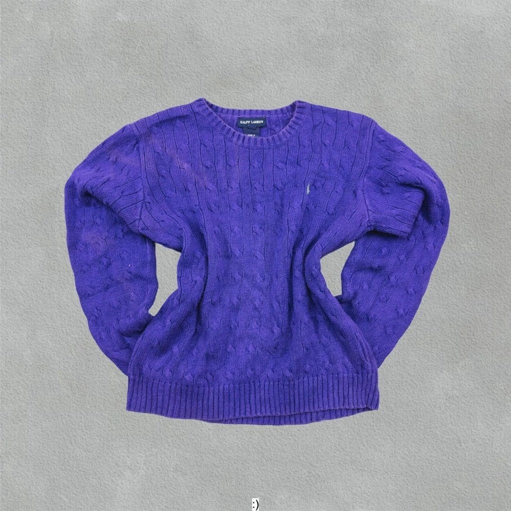 Paarse Ralph Lauren gebreide trui - XL - Zeer goede staat, Verzenden, Paars, Maat 46/48 (XL) of groter, Zo goed als nieuw