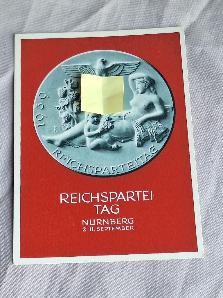 Carte postale propagande allemande ww2 Reichstparteitag 1939, Enlèvement ou Envoi, Armée de terre, Autres types