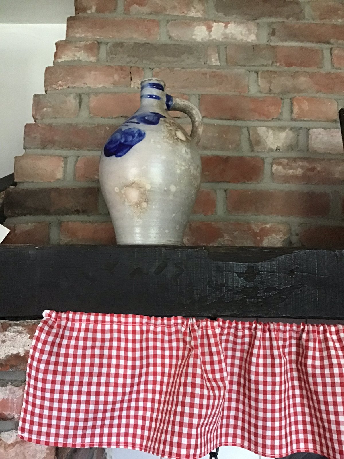 Oude doorleefde jeneverkruik in gres, Ophalen of Verzenden
