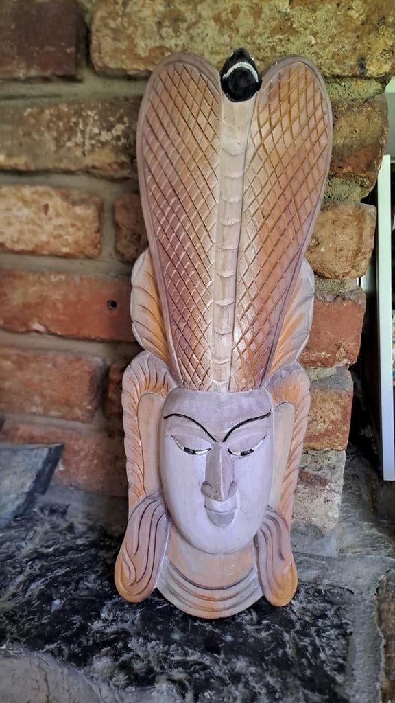 Masque d'origine asiatique, Antiquités & Art, Art | Sculptures & Bois, Enlèvement