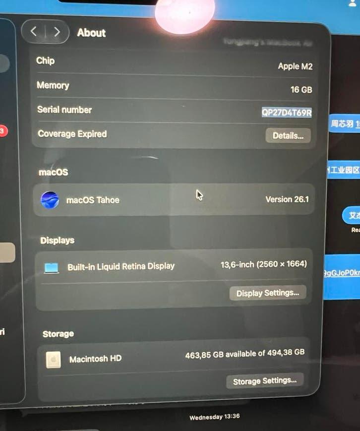 Macbook air m2 16G/512G, Computers en Software, Ophalen, Zo goed als nieuw, MacBook