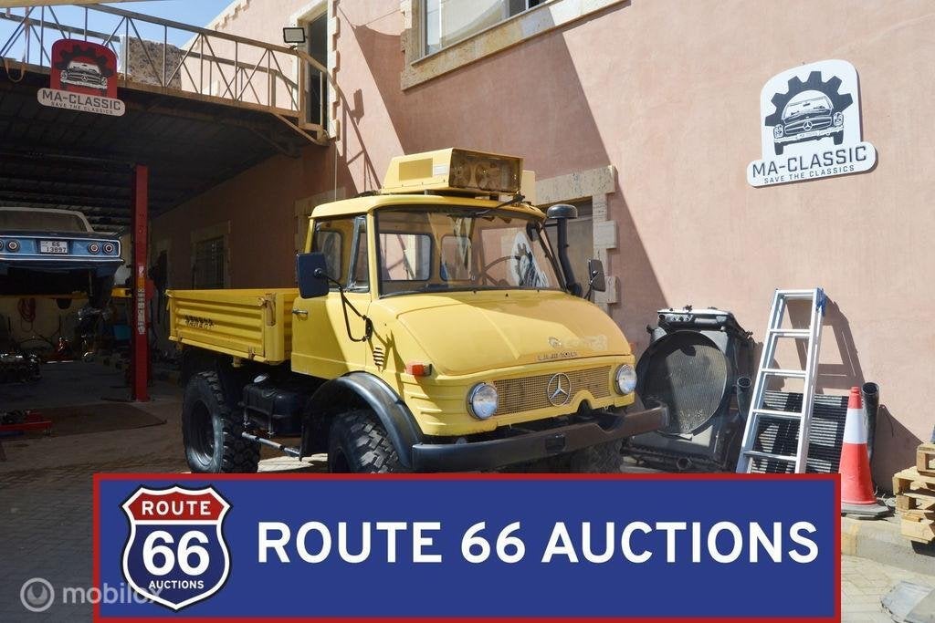 Mercedes-Benz Unimog 406 U900 | 1975 | Route 66 Auctions, Auto's, Zwart, Mercedes-Benz, Bedrijf, Handgeschakeld