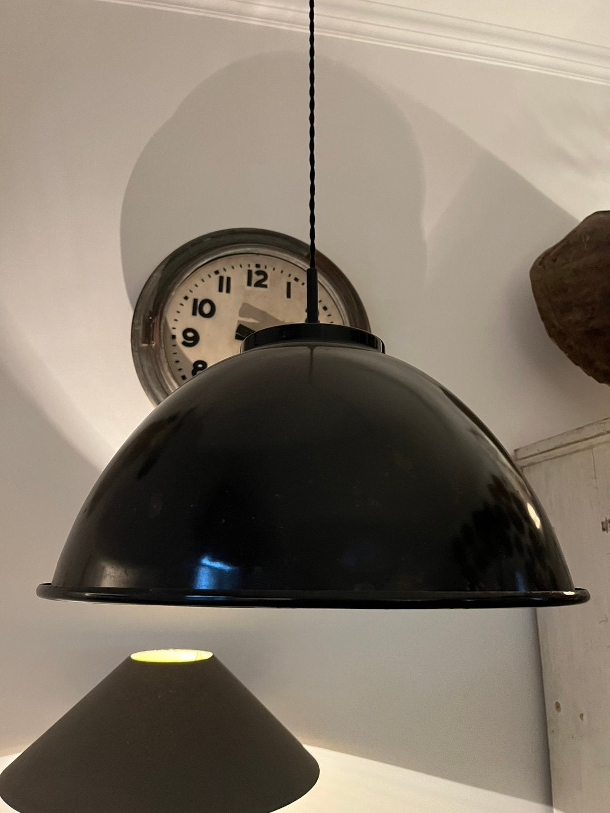 ORIGINELE INDUSTRIËLE LAMP HANGLAMP METAAL ZGSTAAT, Ophalen of Verzenden, Zo goed als nieuw, Metaal, Vintage