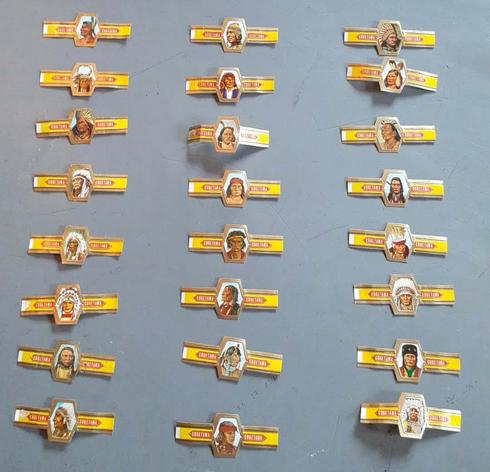 24 bagues cigare indien marque cogetama, Enlèvement ou Envoi, Utilisé, Bagues de cigare