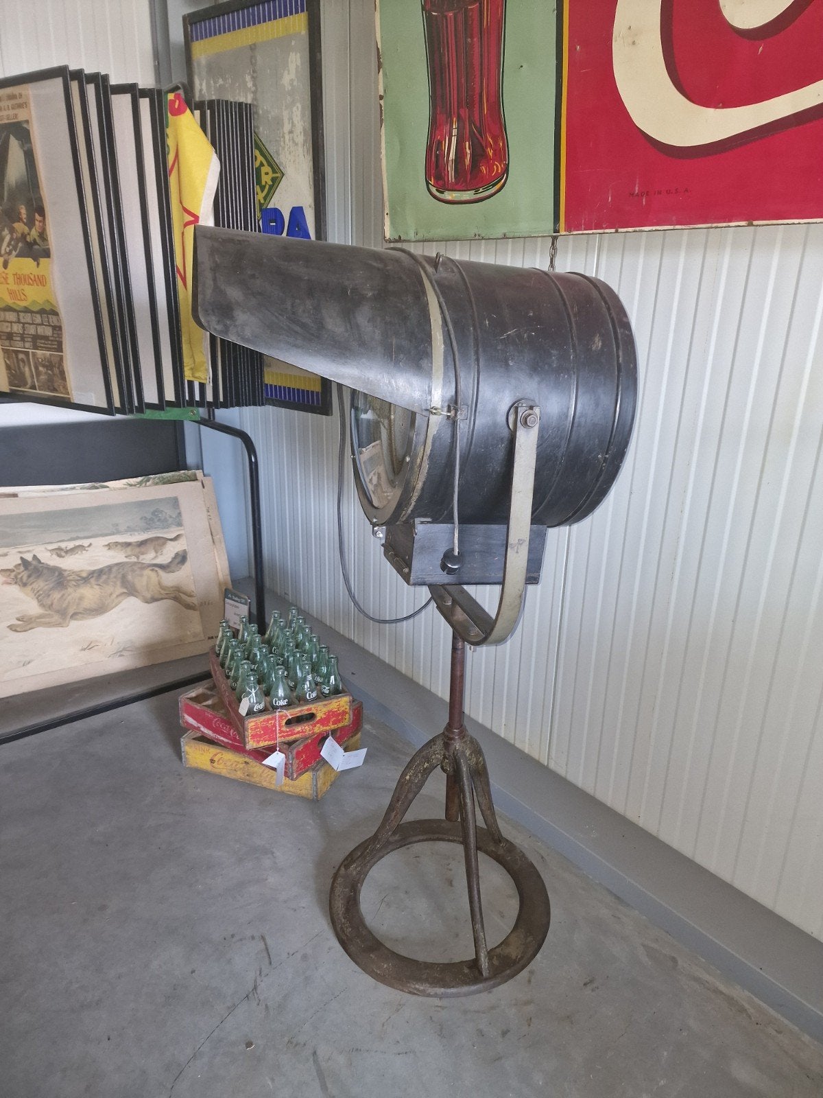 Industriële zoeklicht schijnwerper, Ophalen, Gebruikt, 100 tot 150 cm, Glas