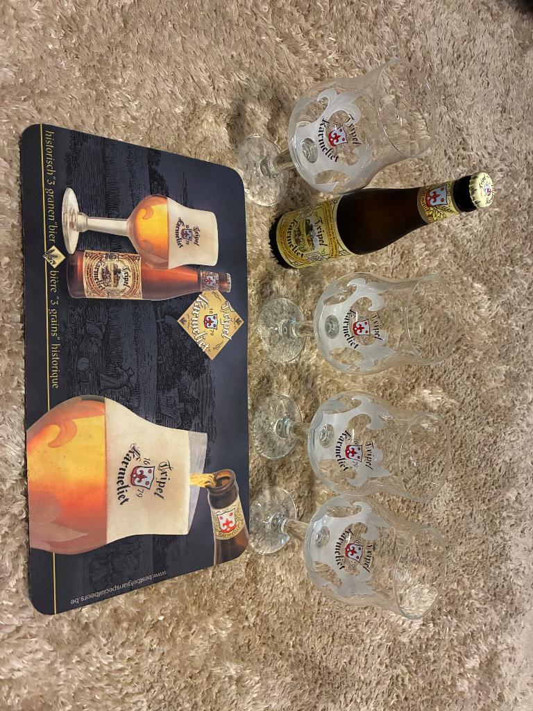 Verre triple Karmeliet x4, Enlèvement ou Envoi, Comme neuf, Verre ou Verres, Autres marques