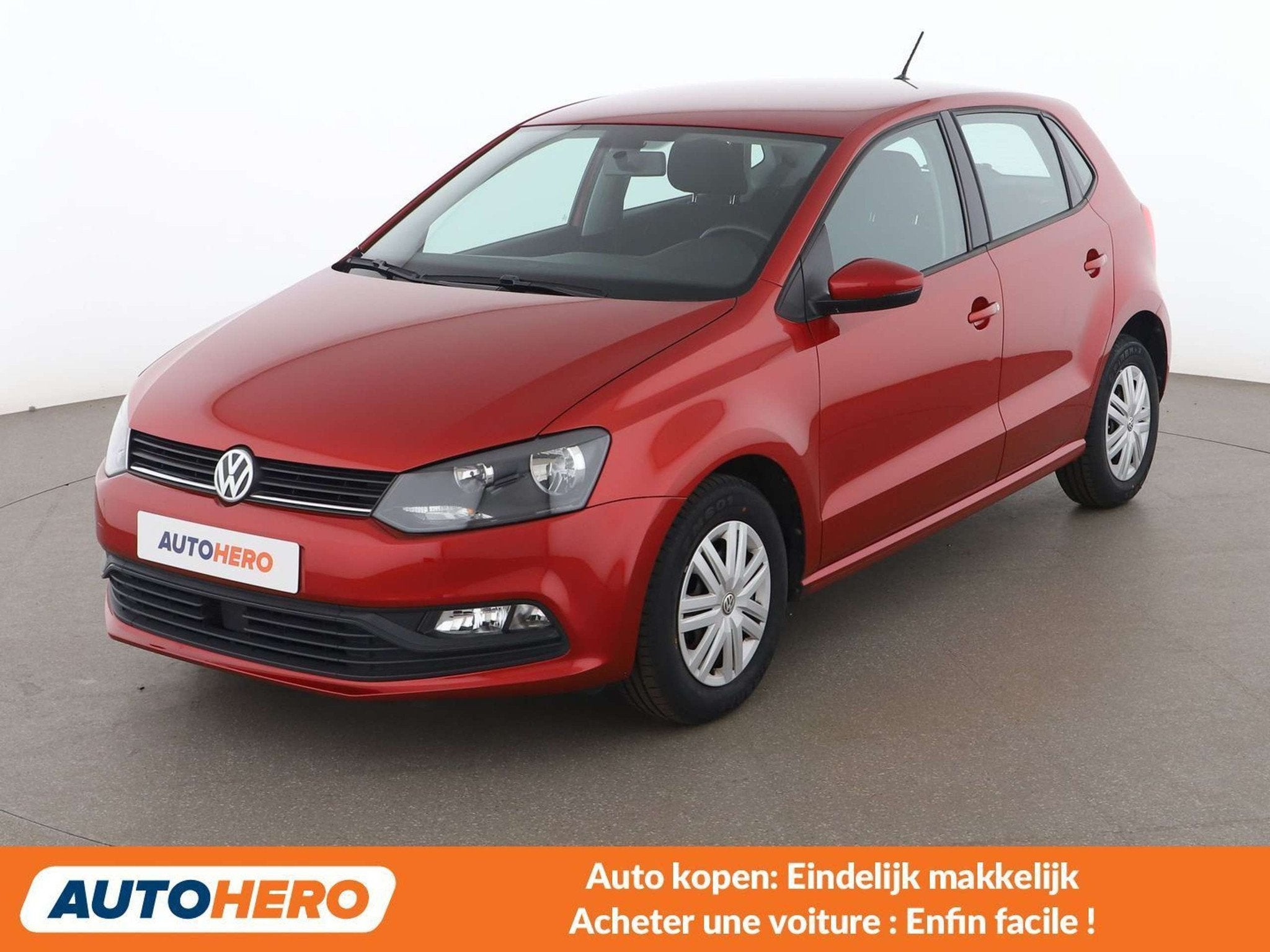 Volkswagen Polo 1.0 Trendline (année de construction 2015), Autos, Rouge, Achat, Noir, 5 portes