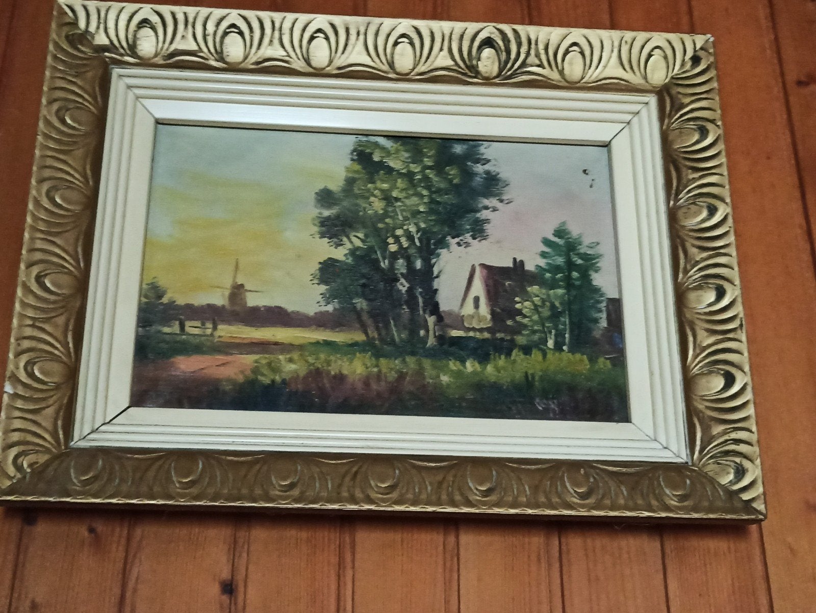 landschapsschilderij, Antiek en Kunst, Ophalen, Doek, Landschap, Olieverf