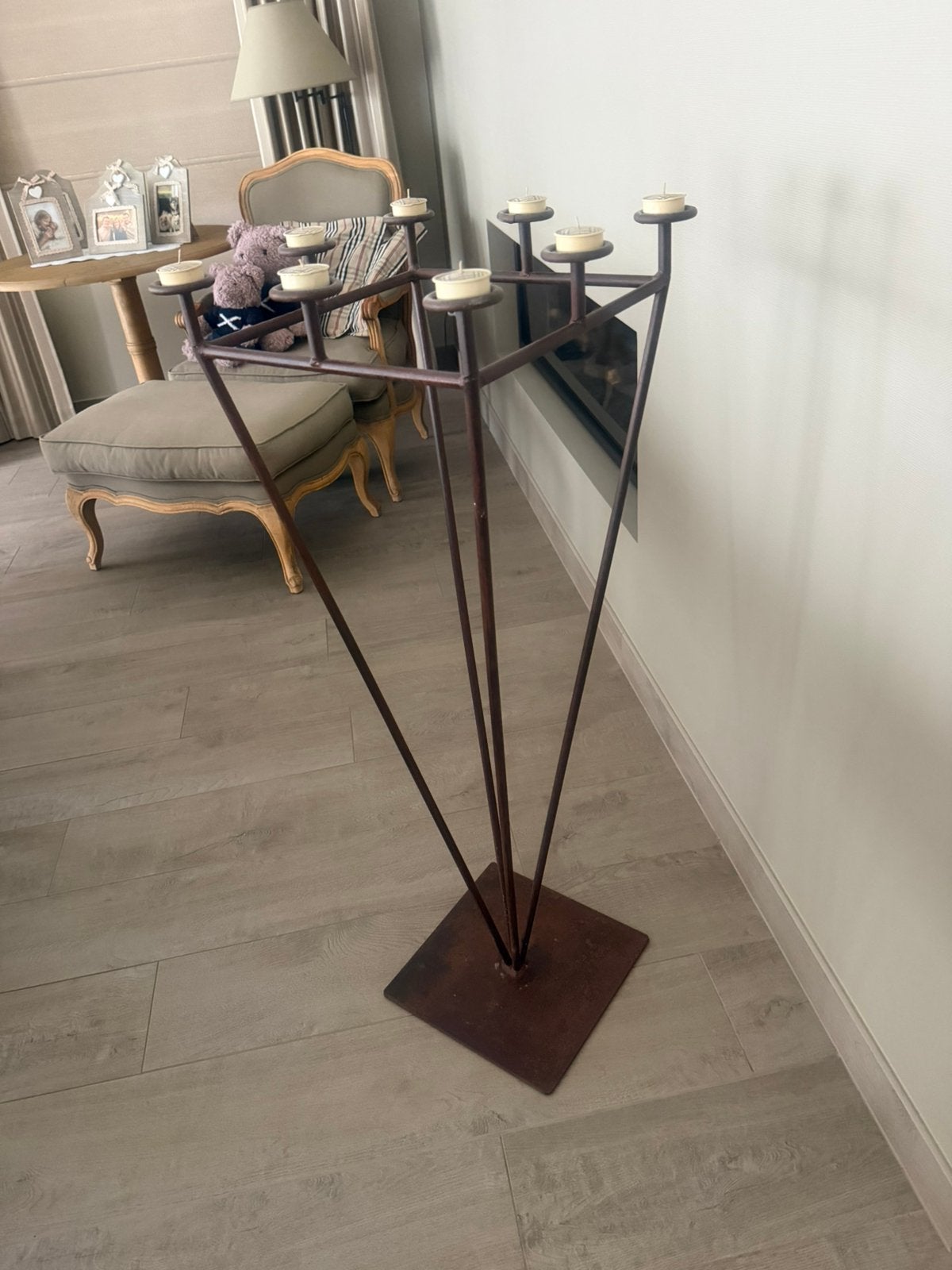 Kaarsen ijzeren stevige/zware staander, Maison & Meubles, Enlèvement, Comme neuf
