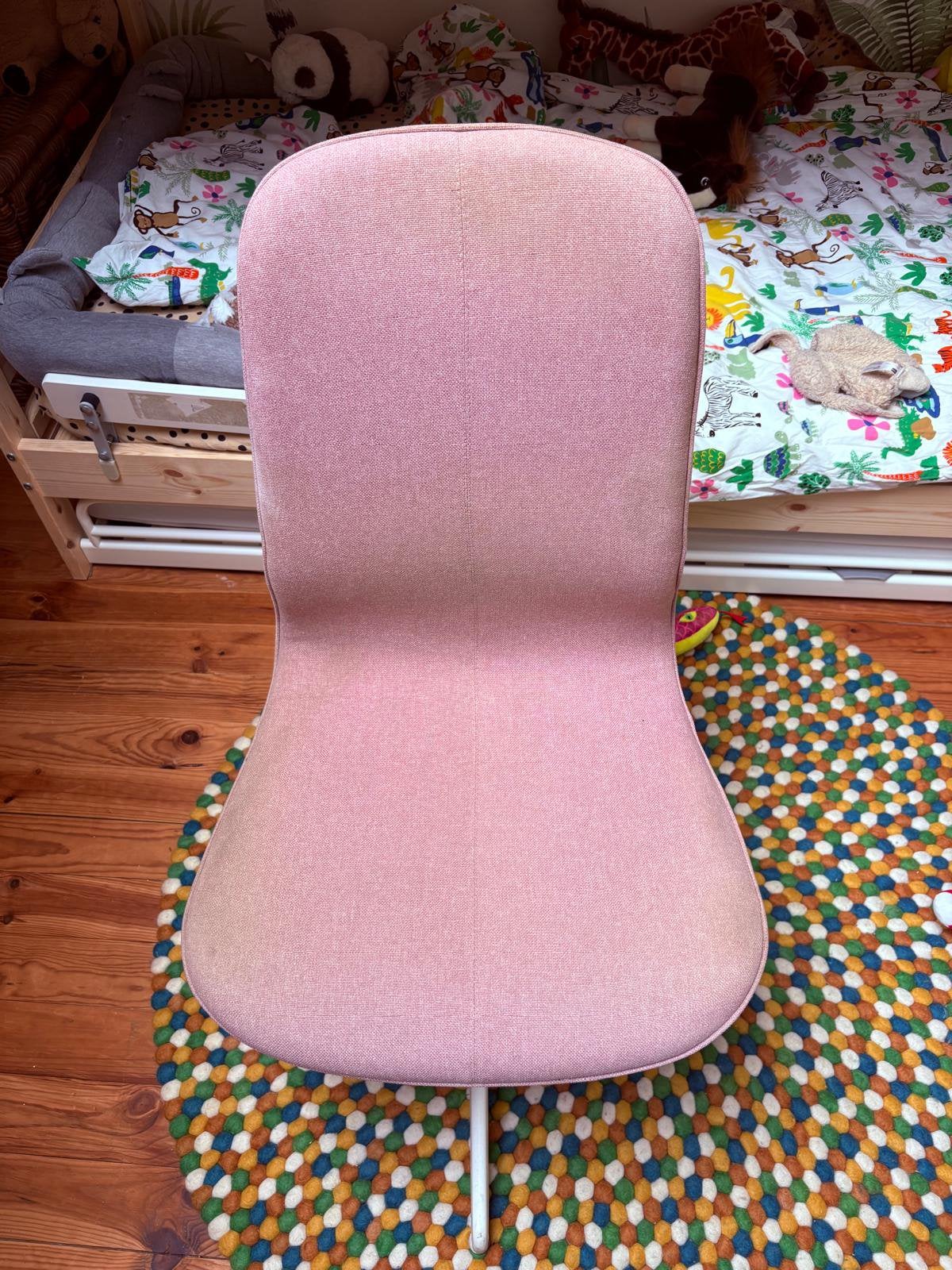 Chaise bureau IKEA Langfjäll, Maison & Meubles, Rose, Comme neuf, Enlèvement, Chaise de bureau