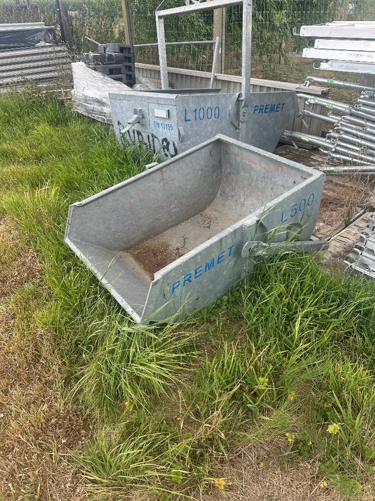 Puinbak kraan 500L en 1000L, Enlèvement, Grue