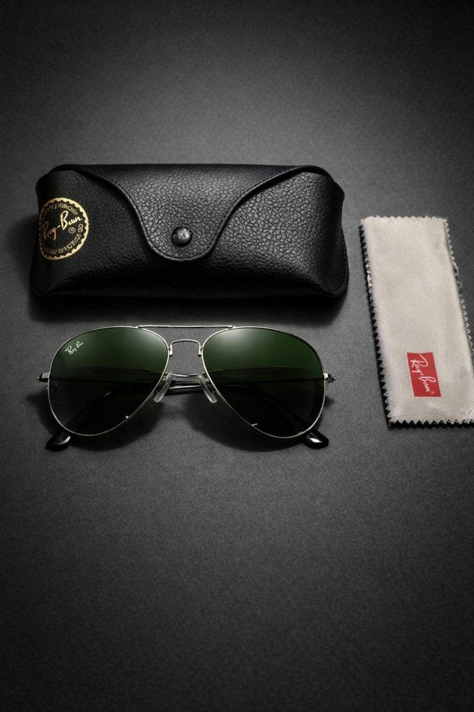 Lunettes de soleil Rayban Aviator RB 3025., Comme neuf, Ray-Ban, Lunettes, Vert