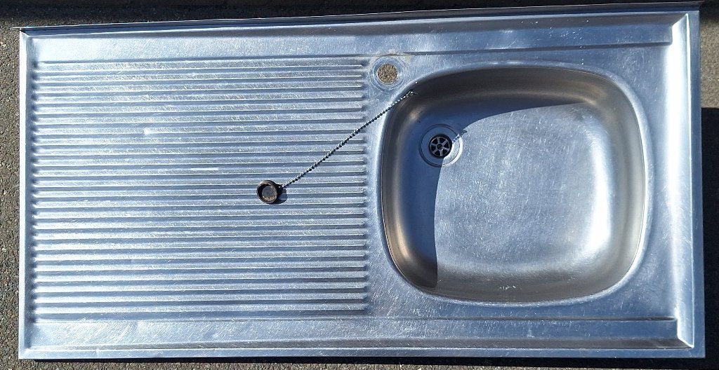 Inox gootsteen, Ophalen, Gebruikt