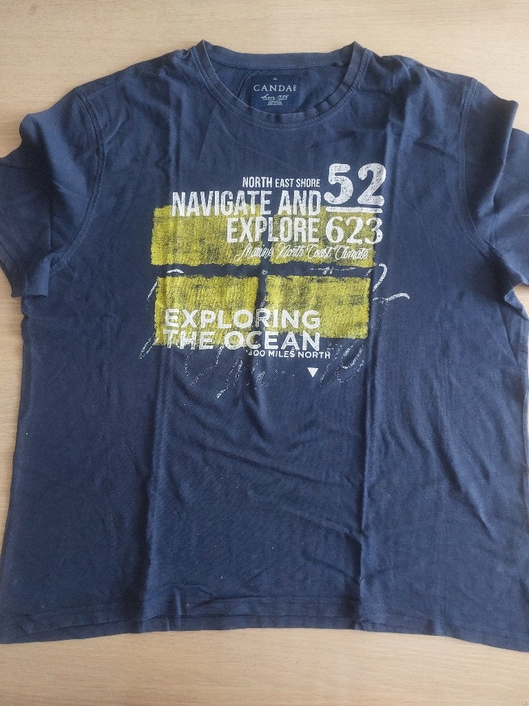 T'shirt homme bleu foncé XL, Enlèvement ou Envoi, Taille 56/58 (XL), Porté, Bleu