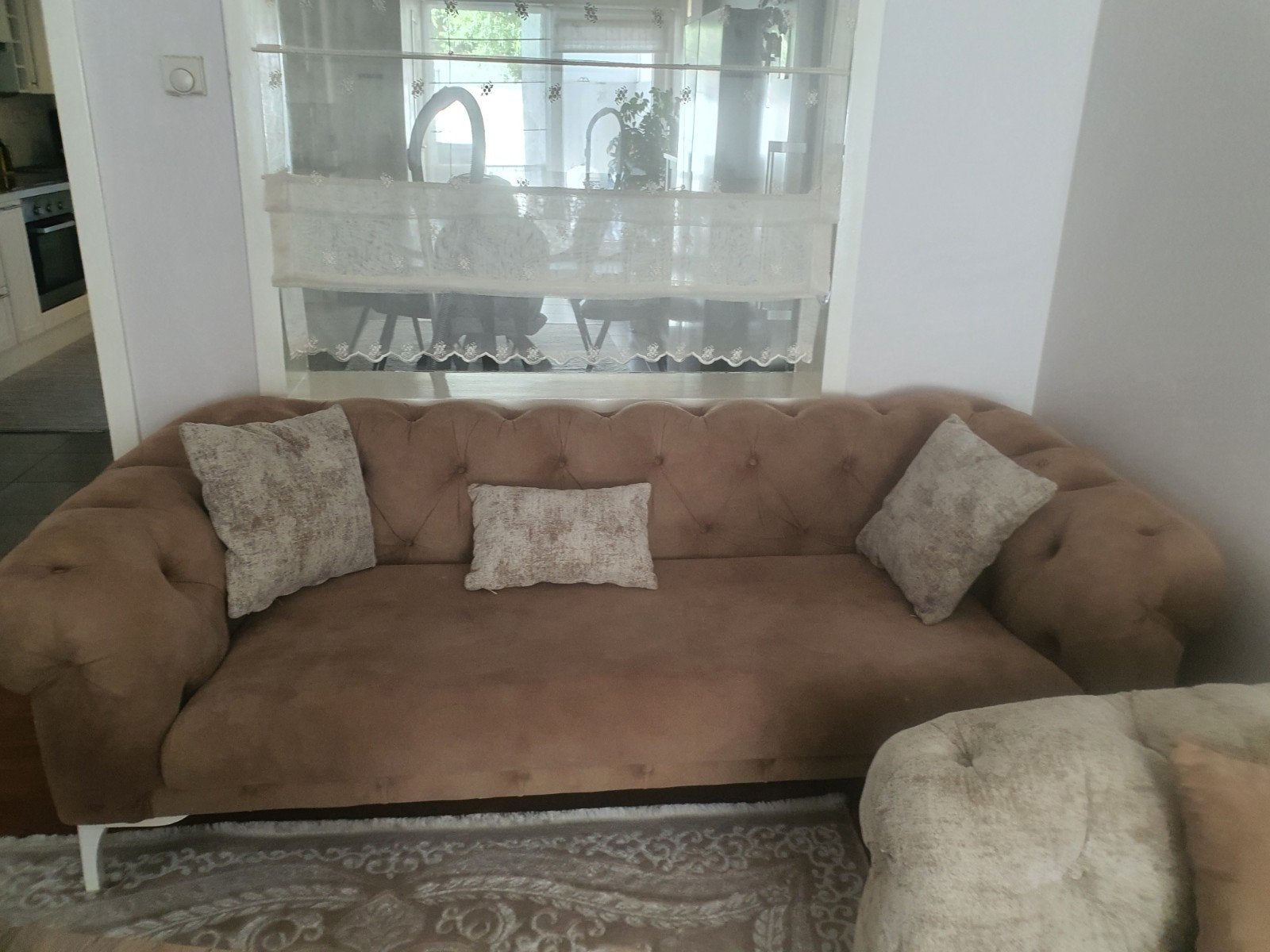 2 x zetel Chesterfield, Maison & Meubles, 75 à 100 cm, Quatre personnes ou plus, 150 à 200 cm, Enlèvement