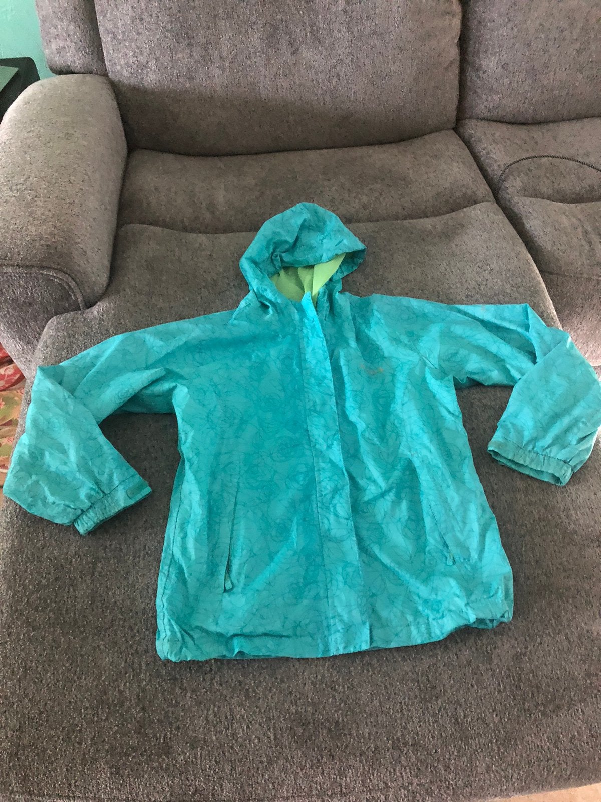Regenjasje maat 140, Caravans en Kamperen, Regenkleding, Ophalen, Gebruikt, Regenjas