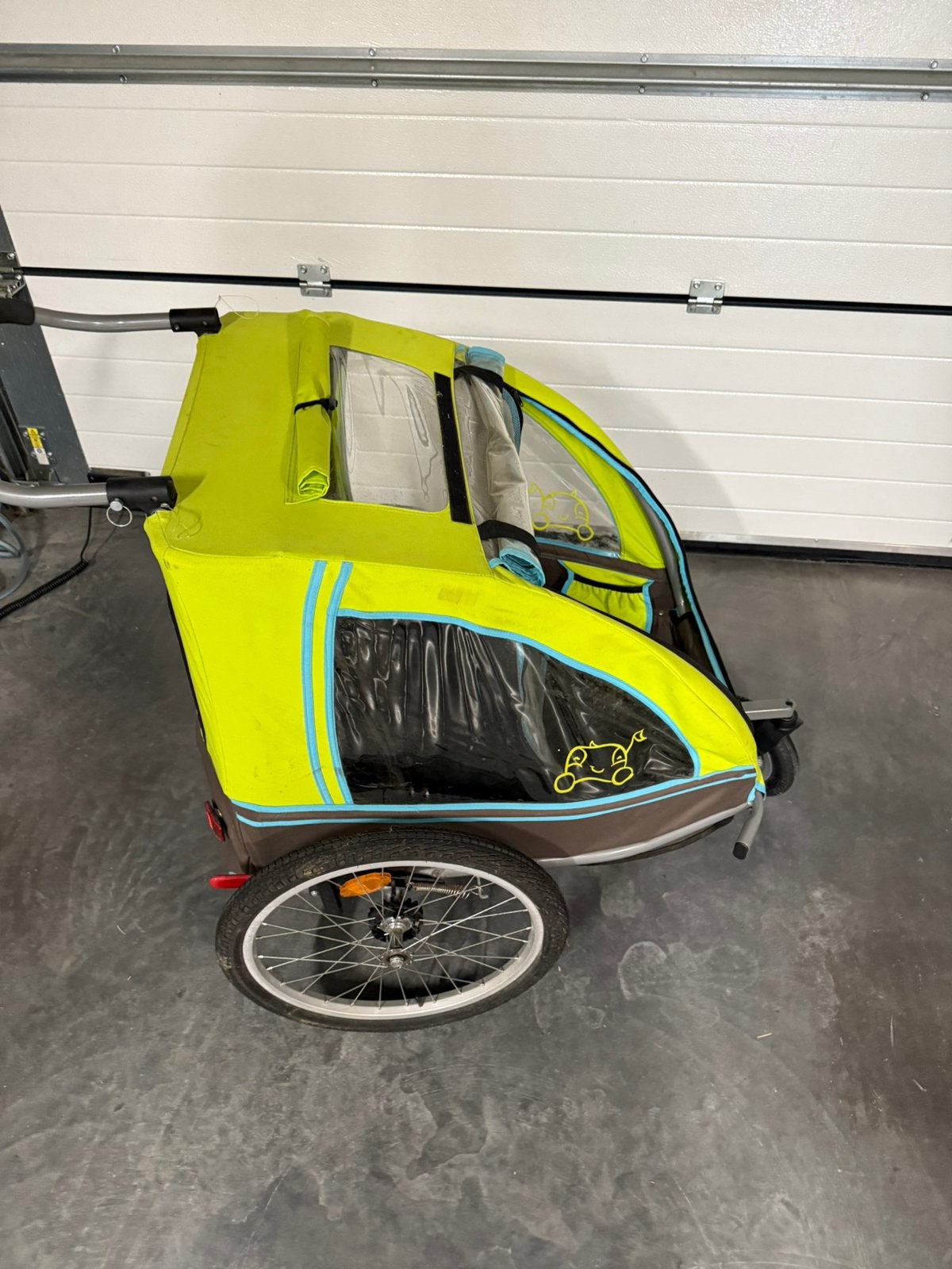 Fietskar / wandelkar 2 personen met extra opbergruimte, Enlèvement, Comme neuf, Pliable