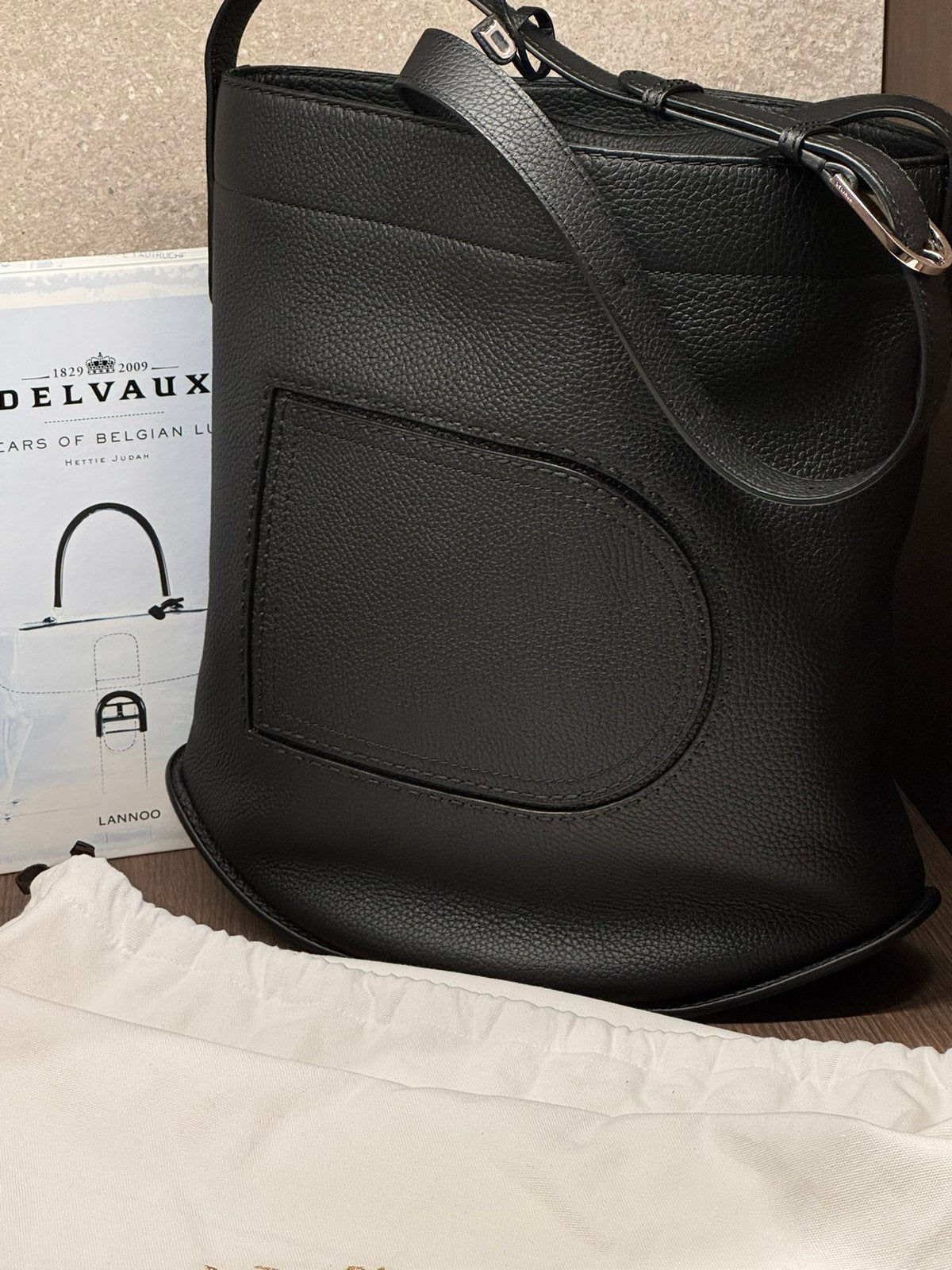 Schoudertas Delvaux, Ophalen, Zo goed als nieuw, Zwart