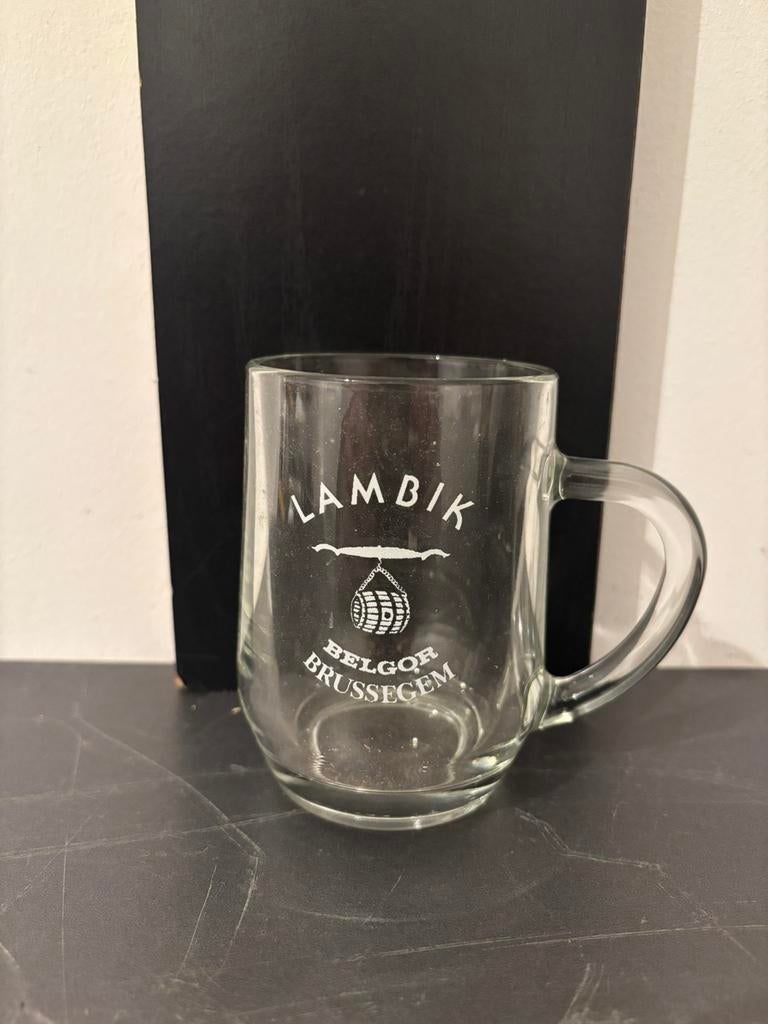Ancien verre à bière Lambik Belgor Brussegem, Enlèvement ou Envoi, Comme neuf, Verre ou Verres, Autres marques