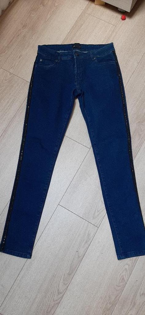 Donkerblauwe jeans maat M - 38, Up2Fashion, Blauw, Zo goed als nieuw, Lang