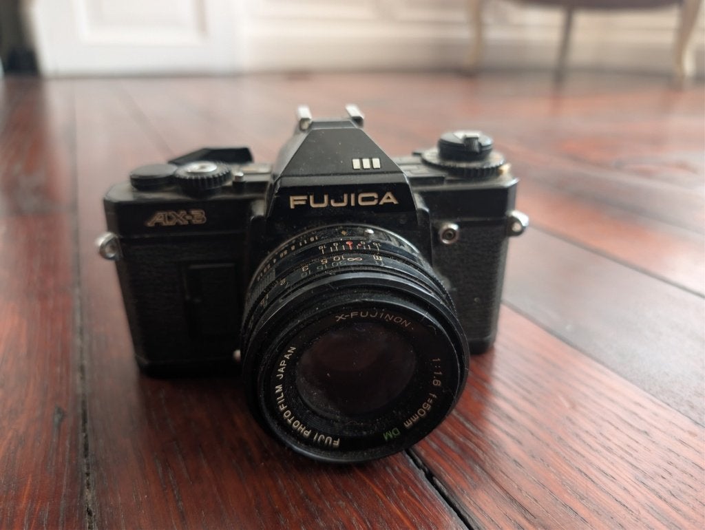 Fujica AX-3 reflex vintage, Ophalen of Verzenden, Gebruikt, Spiegelreflex, Fuji