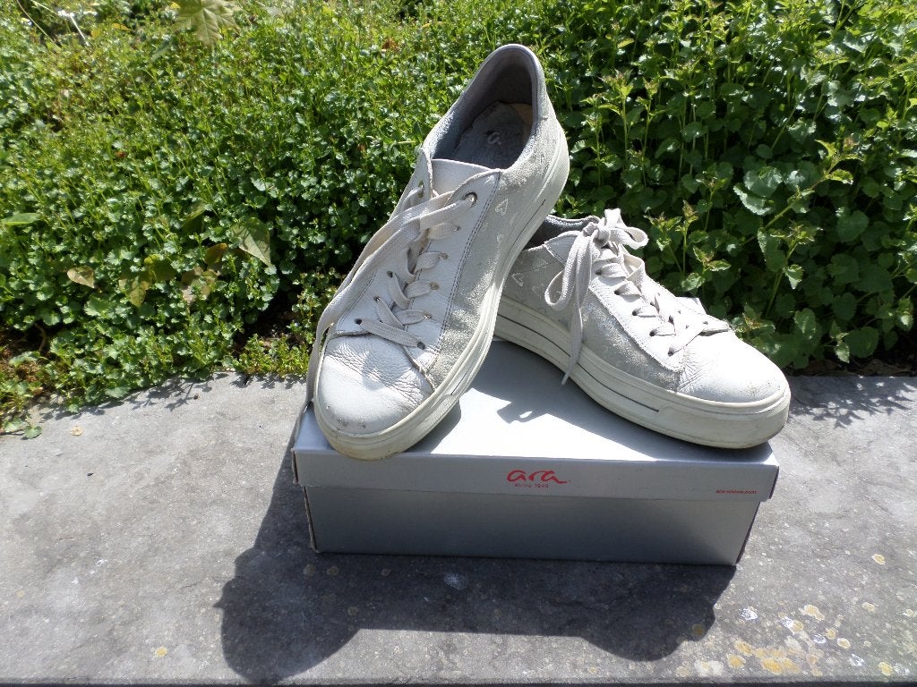 Ara Canberra Basketschoenen wit zilver hartjes 38,5, Kleding | Dames, Schoenen, Wit, Ophalen of Verzenden, Sneakers, ARA femme