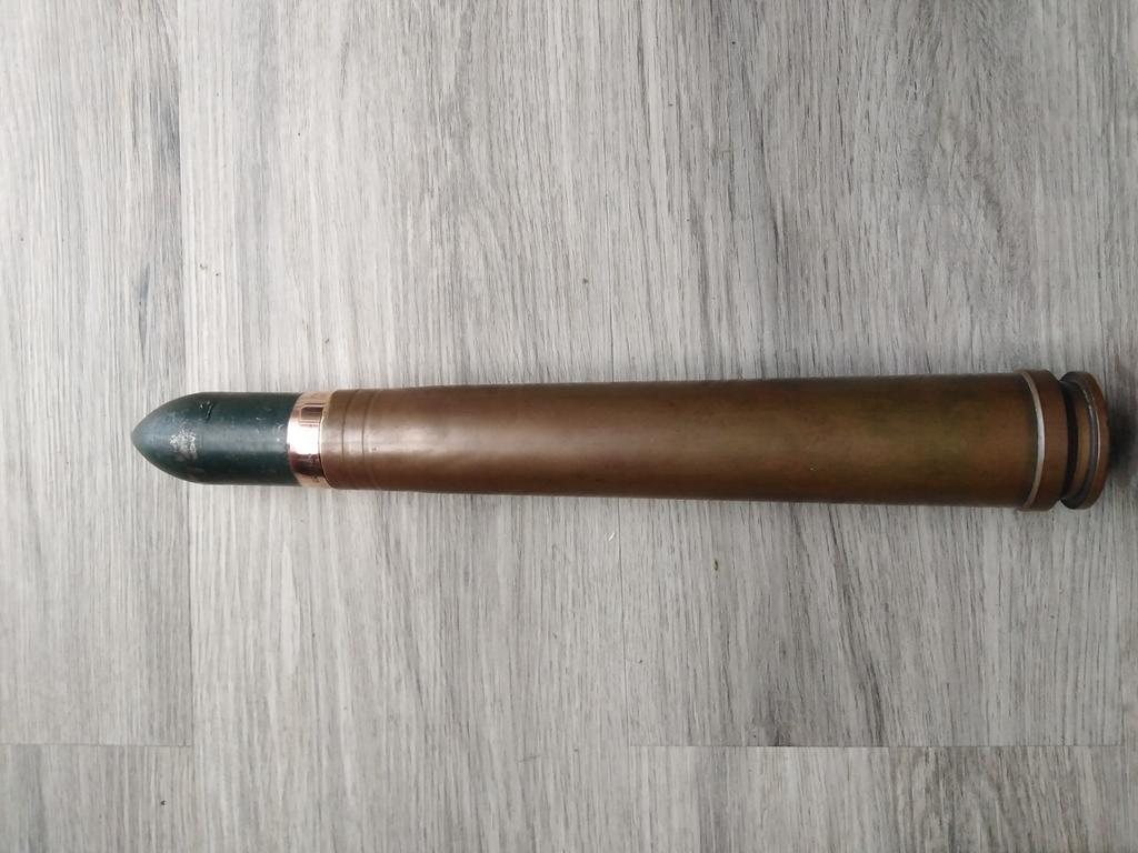 Duitse 37mm obus + kop, Verzamelen, Ophalen of Verzenden