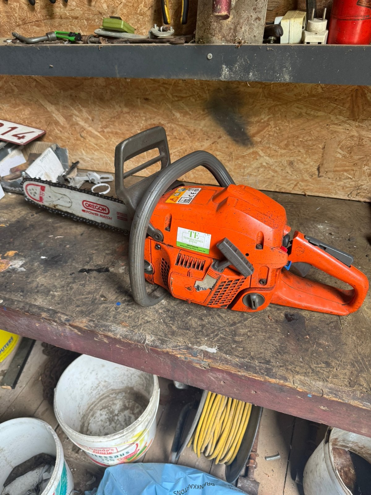 Kettingzaag husqvarna, Tuin en Terras, Ophalen, Zo goed als nieuw