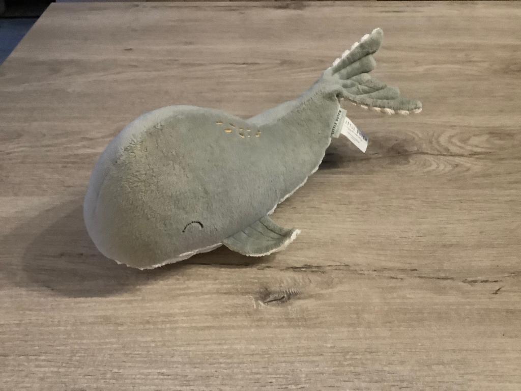 Baleine en peluche Little Dutch pour bébé (16 x 33 cm), Enlèvement ou Envoi, Overige karakters, Little Dutch, Comme neuf