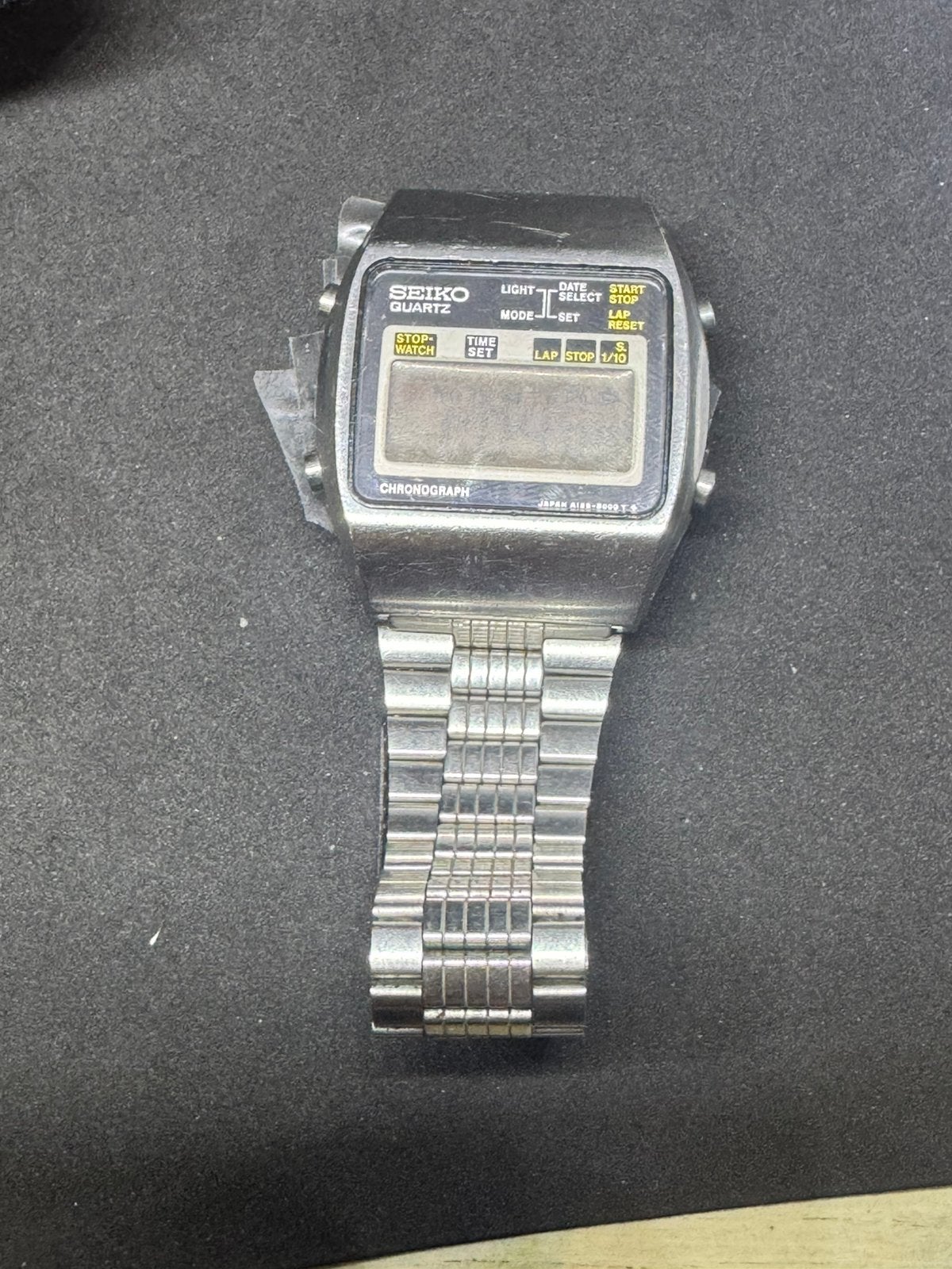 Montre seiko quartz vintage digitale, Montre-bracelet, Seiko, Enlèvement ou Envoi, Acier