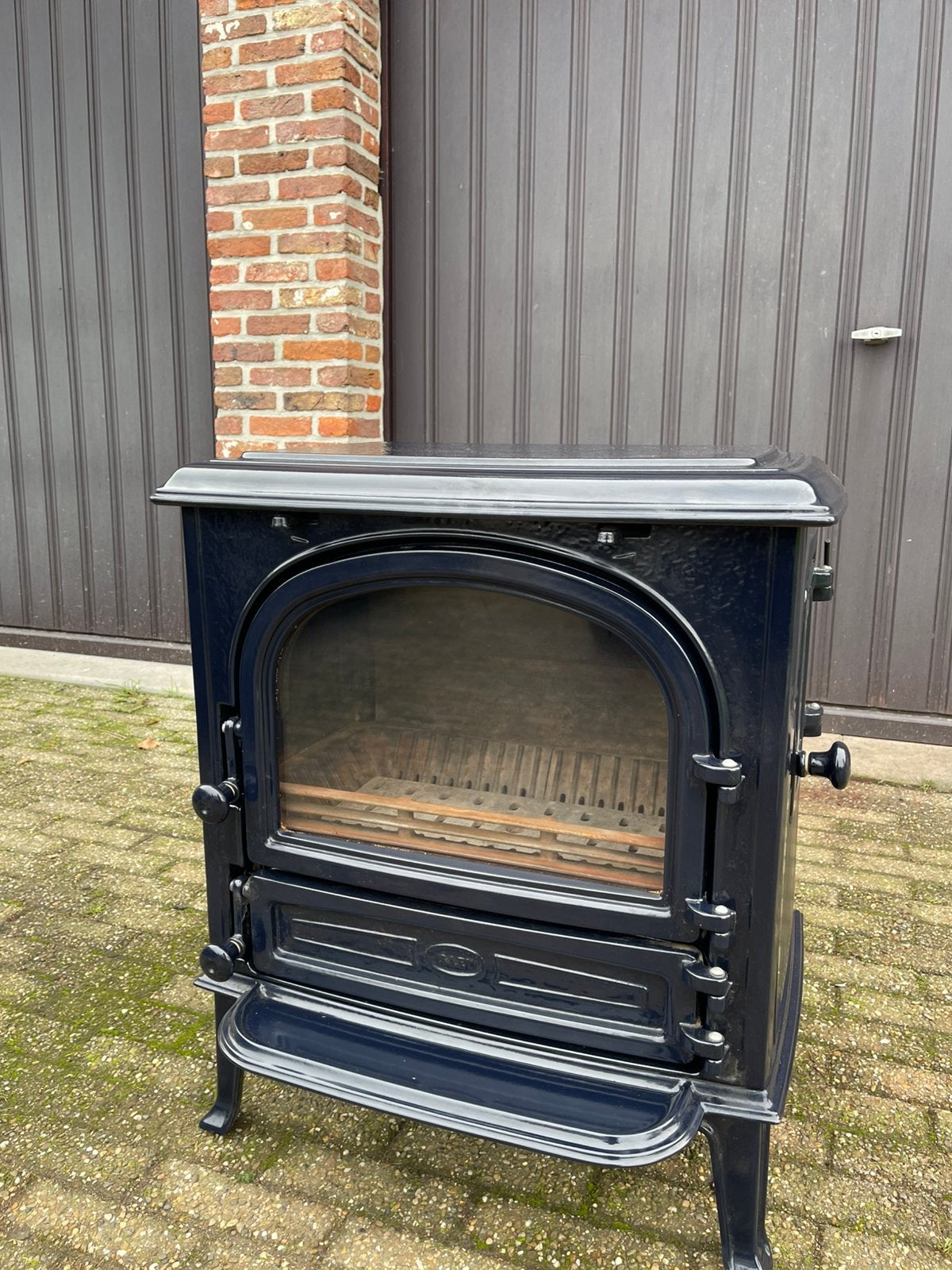 Saey 94 houtkachel in emaille, Ophalen of Verzenden, Zo goed als nieuw, Houtkachel