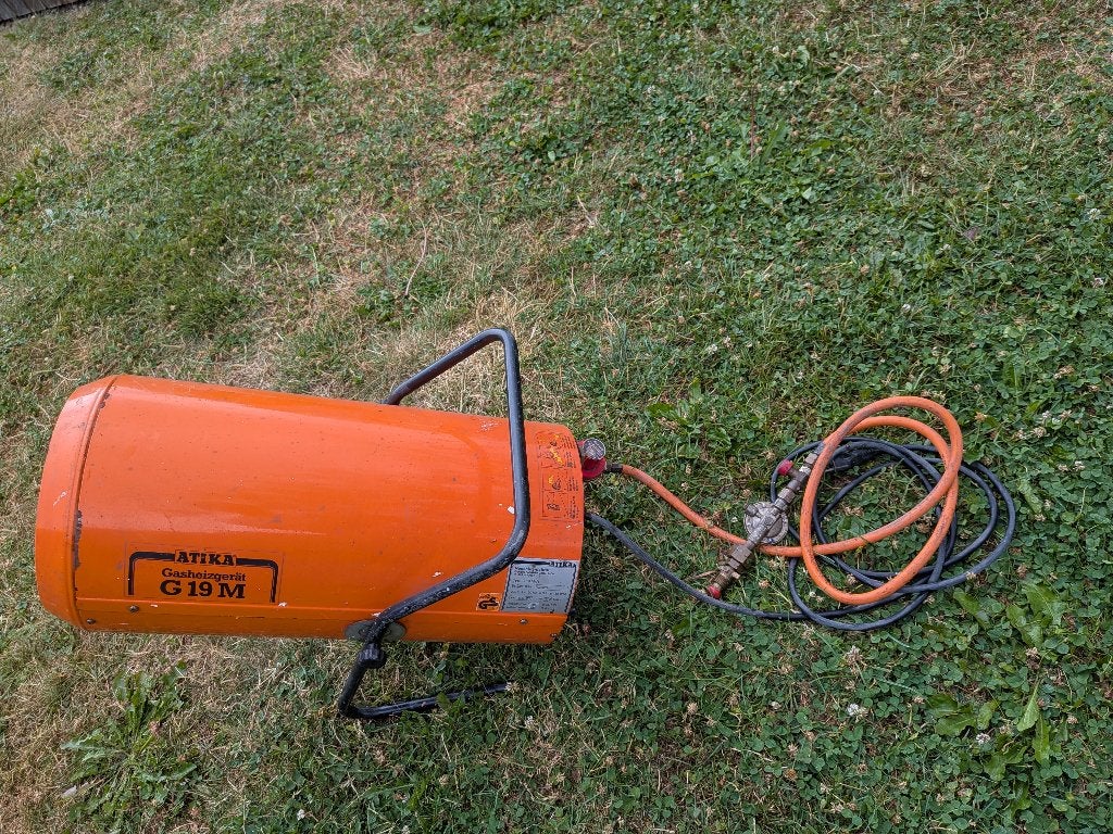 Warmtekanon op gas ATIKA 11-23KW, Doe-het-zelf en Bouw, Ophalen, Gebruikt, Kachel, Minder dan 60 cm