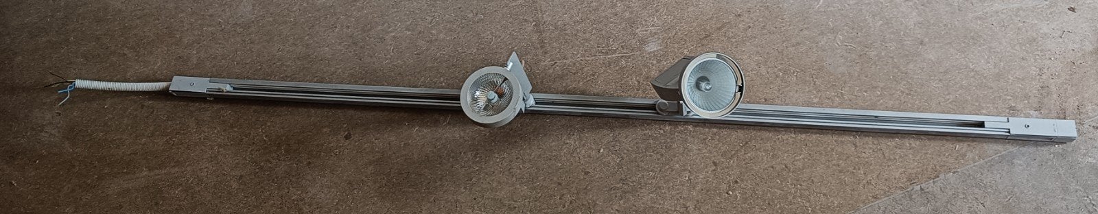 Professionele Lumiance rails (19,8m) + spots en toebehoren, Huis en Inrichting, Ophalen, Halogeen, Gebruikt, Metaal of Aluminium