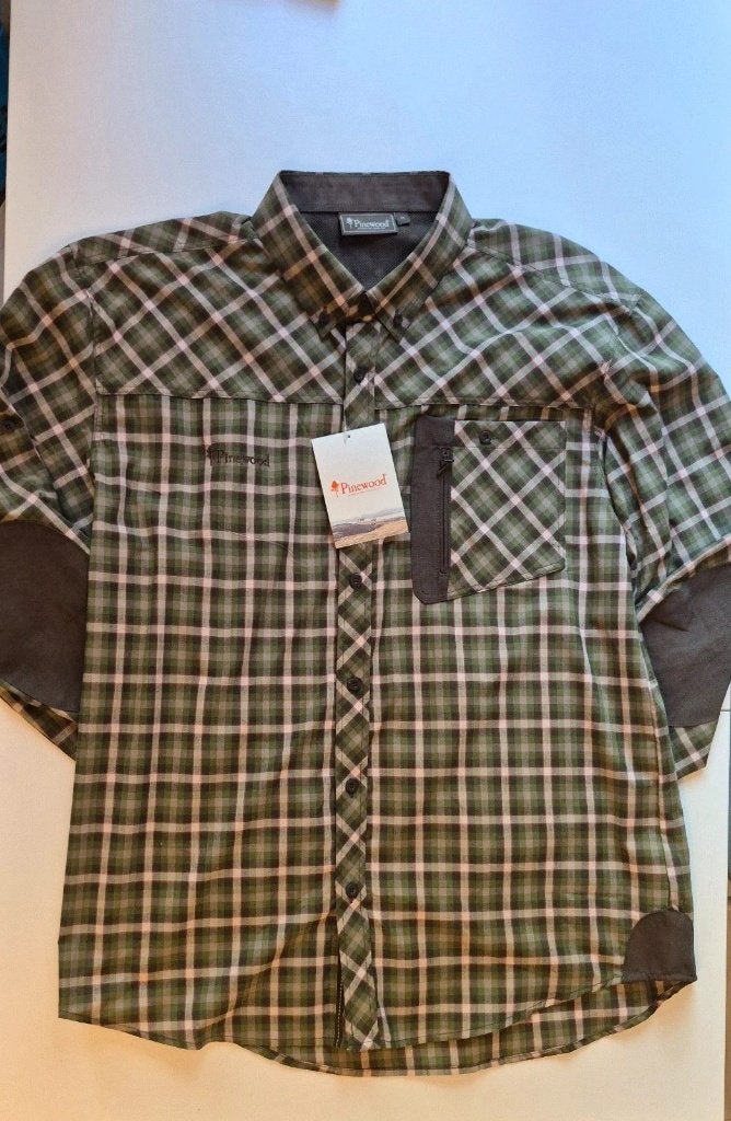 Pinewood | Wolf Shirt Men | Outdoor / Hunting / Fishing, Ophalen of Verzenden, Nieuw, Groen, Pinewood