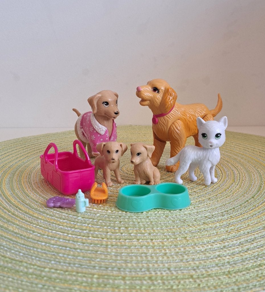 Barbie - speelset hondjes & kat, Ophalen of Verzenden, Gebruikt, Barbie