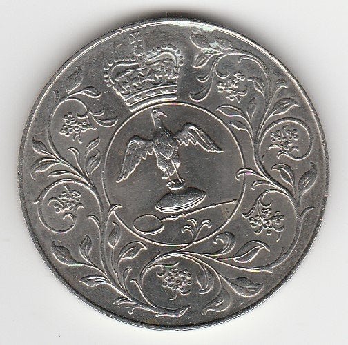 25 Nieuwe Pence - Zilveren Jubileum Elizabeth II 1977, Ophalen of Verzenden, Overige landen, Losse munt, Zilver