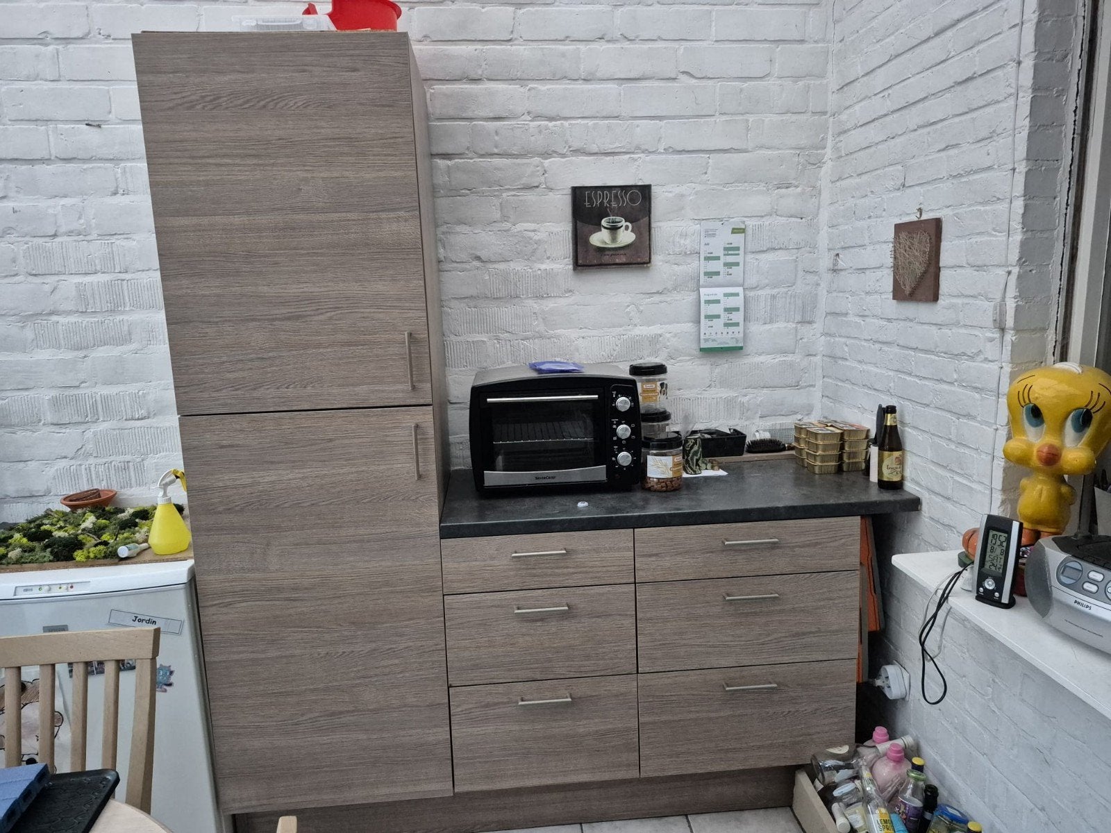 KEUKENBLOK OOK AFZONDERLIJK TE KOOP, Huis en Inrichting, Ophalen, Gebruikt, Bruin, 200 cm of meer