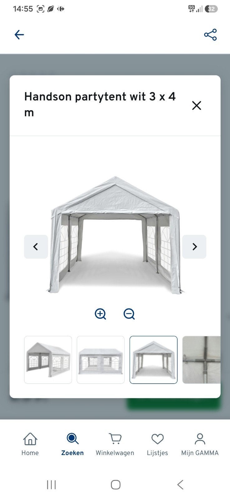 partytent absoluut nieuwstaat !!!!, Tuin en Terras, Ophalen, Partytent, Minder dan 4 meter, Nieuw