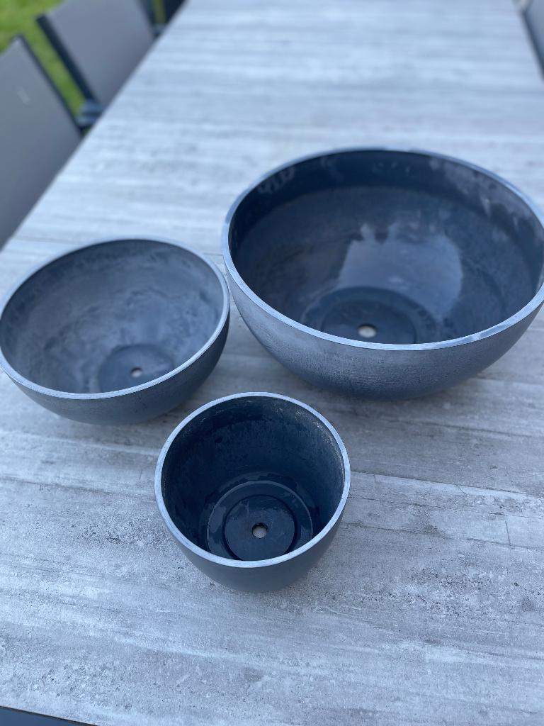 Ecopots - set van 3 potten, Tuin en Terras, Ophalen, Overige materialen, Gebruikt, Minder dan 40 cm