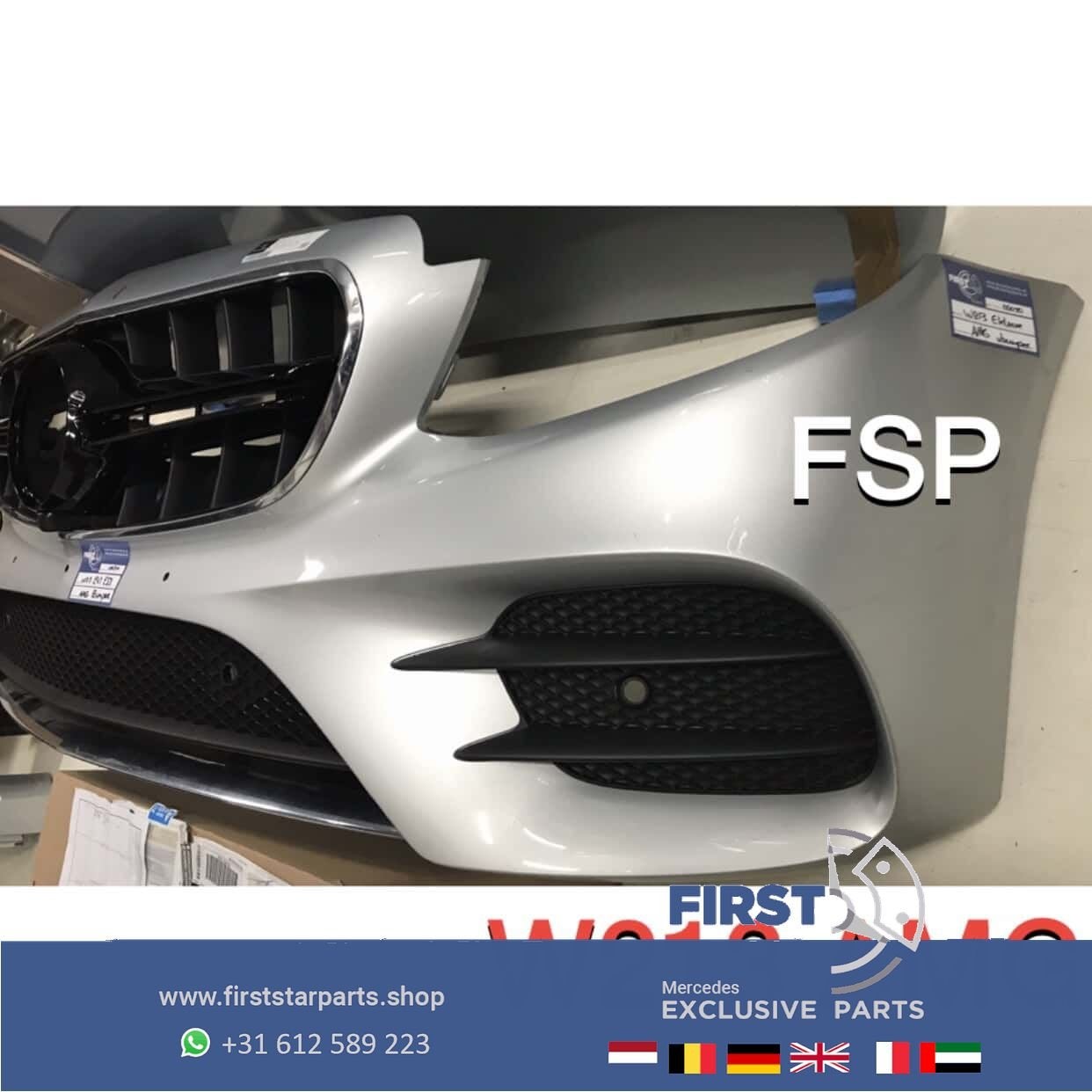 W213 E Klasse E43 E53 AMG LINE BUMPER + GT GRIL Mercedes E K, Gebruikt, -, Voor, Ophalen of Verzenden