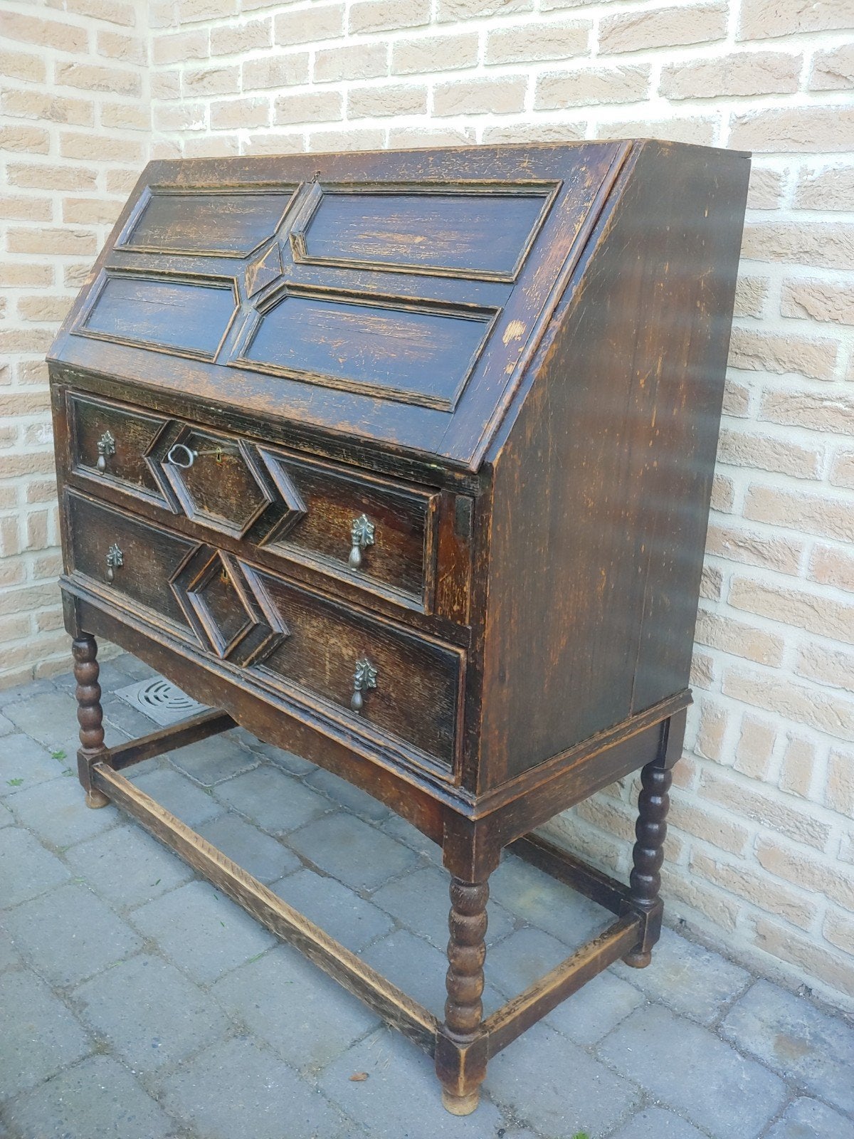 antieke secretaire, Ophalen